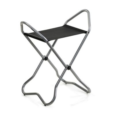 New York, Tabouret pliant / Musée Tabouret argenté gris Lectus
